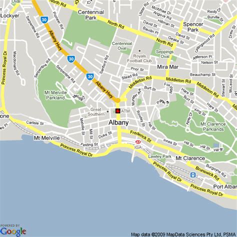 albany map wa